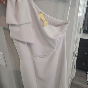 Gianni Bini One-Shoulder White Dress